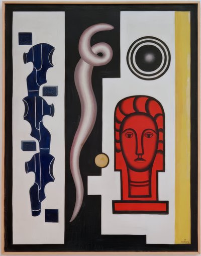 Composition avec tête rouge - Fernand Leger