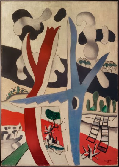 Paysage avec arbre bleu - Fernand Leger