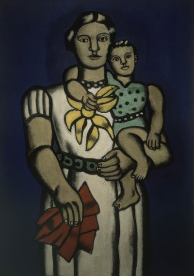 FEMME AVEC SON ENFANT DANS LES BRAS - Fernand Leger