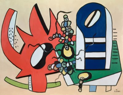 Nature morte en rouge et bleu - Fernand Leger