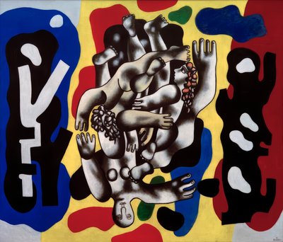 Plongeur sur fond jaune - Fernand Leger