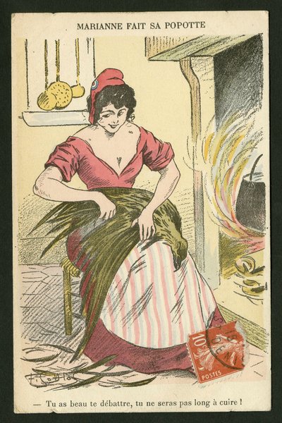 Carte postale, satirique en couleurs - Fernand Louis Gottlob