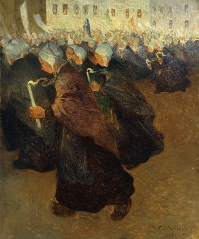 Procession de nuit en Bretagne - Fernand Loyen du Puigaudeau