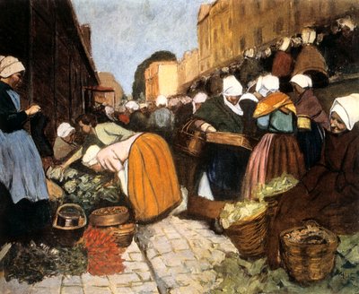 Marché à Brest, 1899 - Fernand Piet