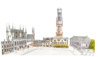 Place du Bourg. Bruges, Belgique. - Fernando Aznar Cenamor