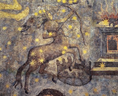 Période gothique. Dôme du Zodiaque (1485) par Fernando Gallego (1440-1507). XVème siècle. Peintures murales. Ils décorent la bibliothèque de l