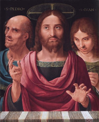 Salvator Mundi entre les saints Pierre et Jean, c.1507 - Fernando Yanez de Almedina