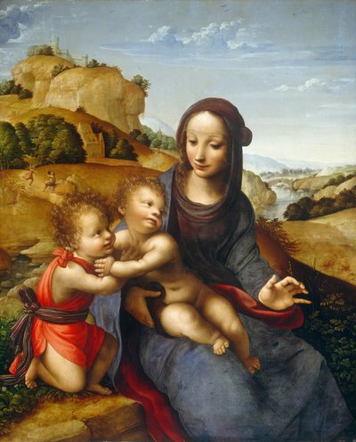 Madone et enfant avec le petit Saint Jean - Fernando Yáñez de la Almedina