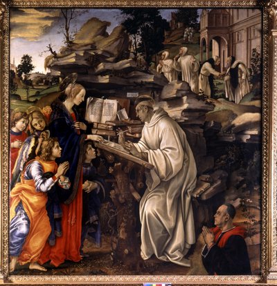 Apparition de la Vierge à Saint Bernard de Clairvaux - Filippino Lippi