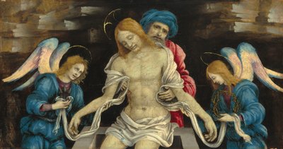 Pietà Le Christ mort pleuré par Nicodème et deux anges, vers 1500 - Filippino Lippi