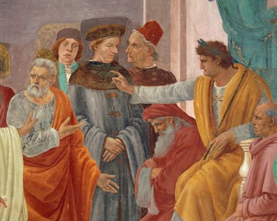 Saint Pierre confronte Simon le Magicien devant Néron, par Filippino Lippi (détail) - Filippino Lippi