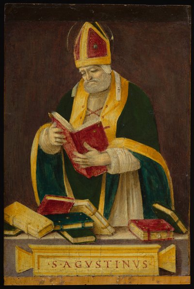 Saint Augustin, c.1490 (tempera sur panneau) - Filippino Lippi