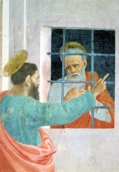 Saint Pierre visité en prison par Saint Paul (détail) - Filippino Lippi