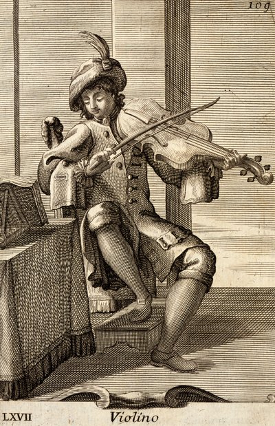 Homme jouant du violon - Filippo Bonanni