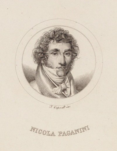 Portrait de Niccolò Paganini 1782-1840, 1840 - Filippo Caporali