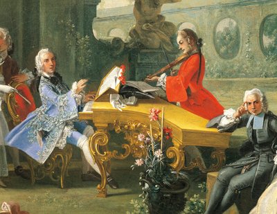 Concert dans un jardin, vers 1750 (détail) - Filippo Falciatore