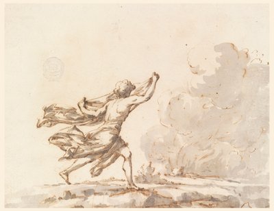 Un jeune homme courant vers un feu - Filippo Marchionni