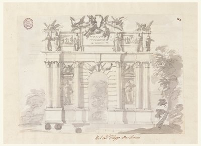 Porte dans un mur de jardin - Filippo Marchionni