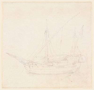 Dessin, un navire à voile, vers 1780 - Filippo Marchionni