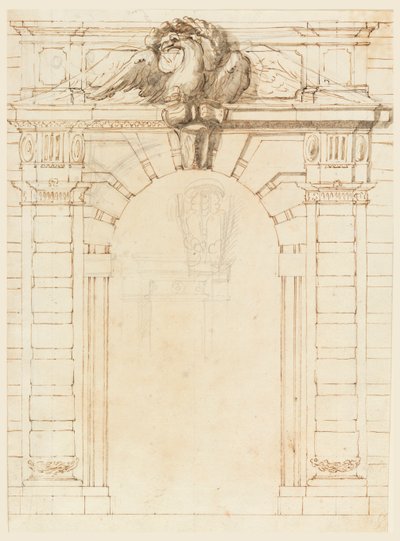 Recto : Un portail ; Verso : Portrait d