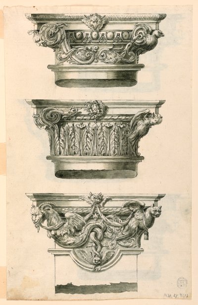 Six Chapiteaux de Colonnes, un de Pilier, avec Suggestions Alternatives - Filippo Marchionni