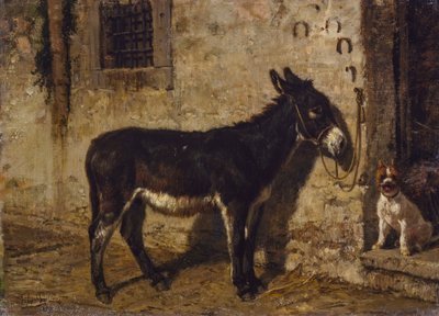 À la porte de la maison - Filippo Palizzi