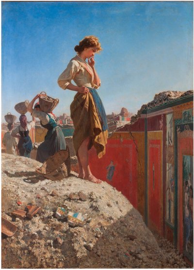 Les fouilles à Pompéi, Italie - Filippo Palizzi