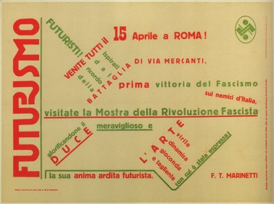 Futurisme, 1932 - Filippo Tommaso Emilio Marinetti