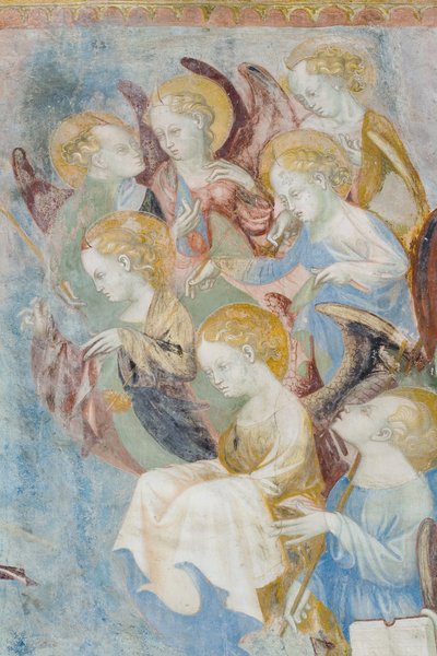 Anges, détail du Jugement dernier, c.1400 (détail) - Filippolo de and Veris da Milano Veris da Milano