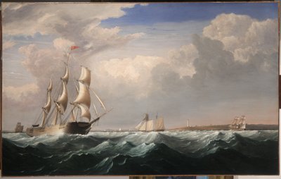 Navires à voile au large de la côte de la Nouvelle-Angleterre, vers 1855 - Fitz Henry Lane
