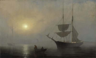Navire dans le brouillard, port de Gloucester - Fitz Henry Lane