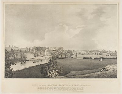 Vue du champ de bataille à Concord, Massachusetts - Fitz Henry Lane