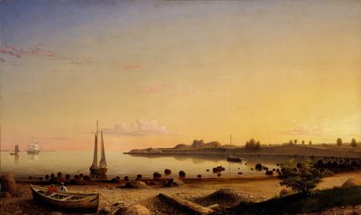 Stage Fort à travers le port de Gloucester - Fitz Hugh Lane