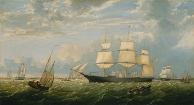 Le Golden State entrant dans le port de New York, 1854 - Fitz Hugh Lane
