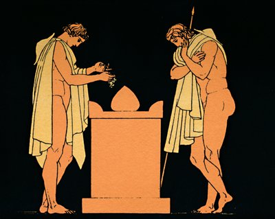 Oreste au tombeau de son père, 1880 - Flaxman
