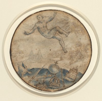 Homme tombant du ciel - Flemish 17th Century