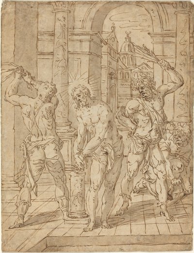 La flagellation du Christ - Flemish 17th Century after Hendrik de Clerck