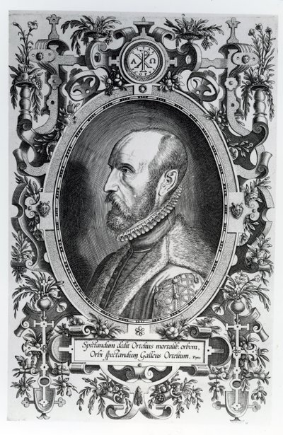 Abraham Ortelius, frontispice de son Theatrum Orbis Terrarum, 1579 - Flemish School