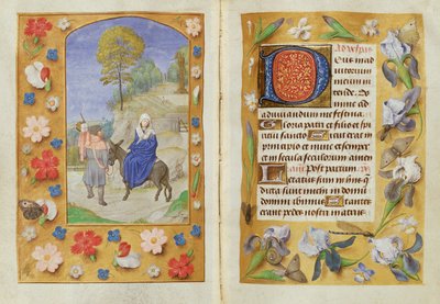 La fuite en Égypte, des Heures de Hastings, c.1475-83 - Flemish School