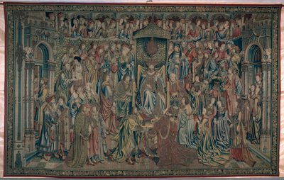 Bethsabée accueillie à la cour, Tapisserie de David et Bethsabée, c.1510-15 - Flemish School
