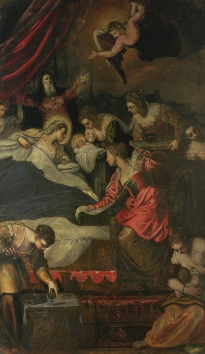 Chiara Albini Pietrazzani et ses cinq enfants Eleanora, Vincenzo, Cinzia, Tullo et Anna - Flemish School