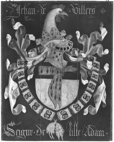 Blason de Jehan de Villers (d.1439), Seigneur de Lille Adam, 3e Chapitre de l
