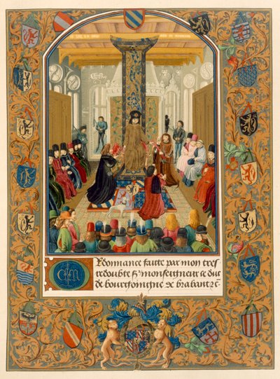 Duc Charles le Téméraire au milieu de sa cour avec les Chevaliers de l