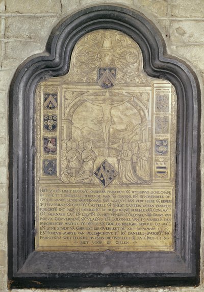 Épitaphe de François van Wychhuus, fin du XVIe siècle - Flemish School