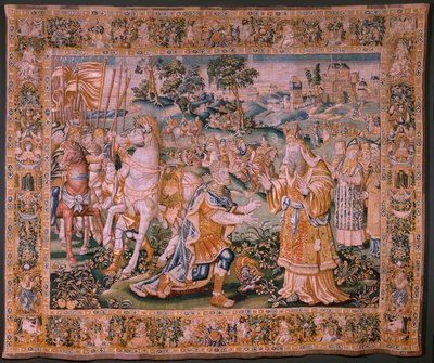 Tapisserie flamande. Alexandre devant le grand prêtre Iaddo. Atelier d