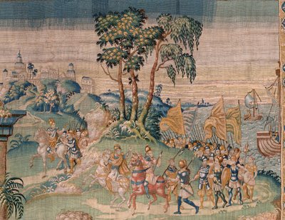 Tapisserie flamande. Alexandre se voit offrir une couronne. Atelier d