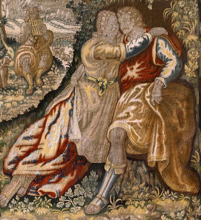 Galante : Couple avec musicien - Flemish School