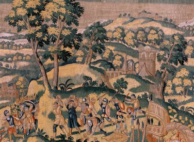 Série Histoire de Cyrus. No VI Tomyris ordonne de plonger la tête de Cyrus dans un récipient de sang - Flemish School