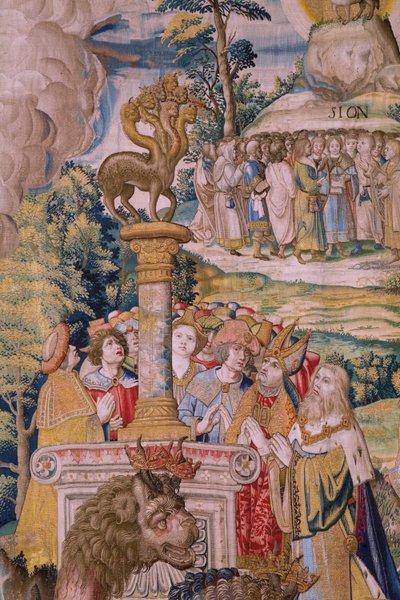 Saint Michel terrassant le dragon (détail) - Flemish School