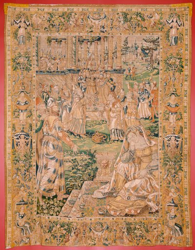 Tapisserie flamande. Série Le Livre de Judith. Judith montre la tête d